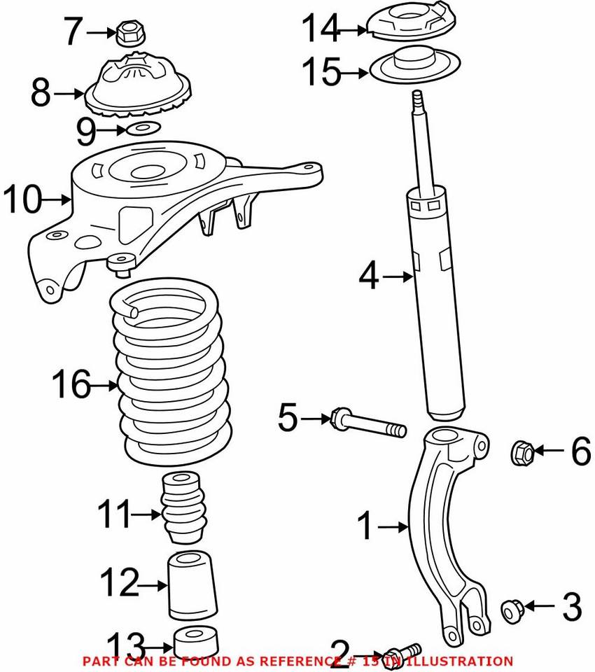 Audi Coil Spring Insulator - Front 4G0412103B